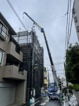 鉄筋材搬入