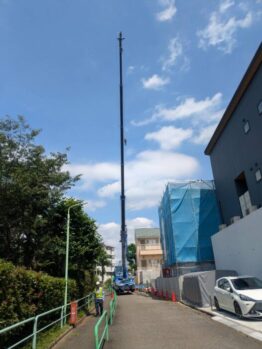 ユンボ搬出作業