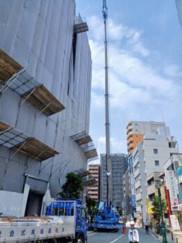 アスロック板・防水材搬入