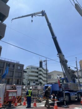 鉄筋材搬入