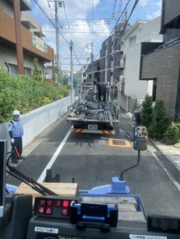 鉄筋材搬入