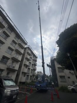 太陽光パネル揚重