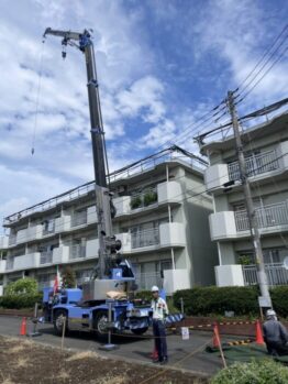 太陽光パネル揚重