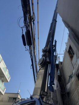 タワークレーン移動作業