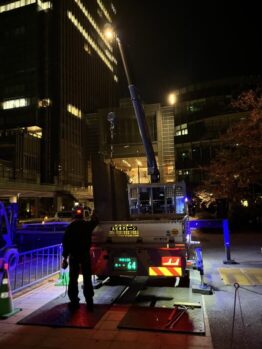 鉄板養生施工作業