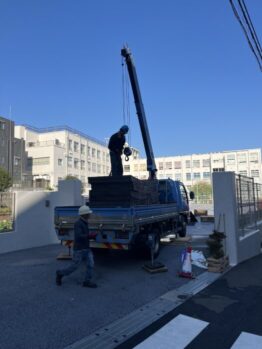 鉄板養生撤去作業