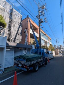 電線ポール設置