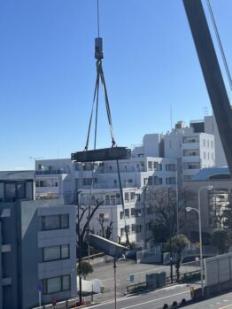 アンテナ材搬出