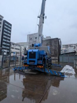 鉄板養生施工作業