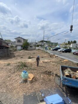 樹木伐採積込作業