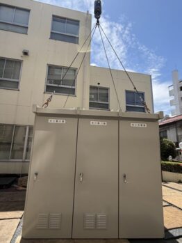 キュービクル交換及び鉄板養生施工撤去作業
