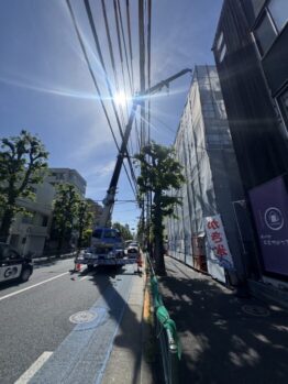 鉄筋材・型枠材搬入