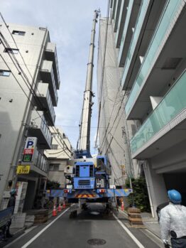 タワークレーン撤去作業