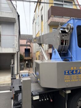 冷蔵庫揚重作業