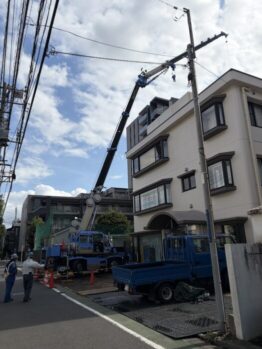 トランス入替作業及び鉄板養生施工作業
