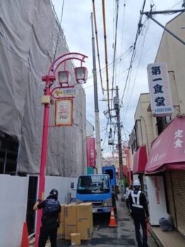 型枠材搬出作業