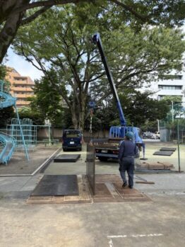 養生撤去作業