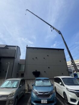 鉄骨階段柱取付