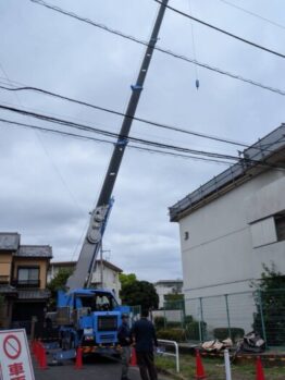 ガラ出し・防水材搬入