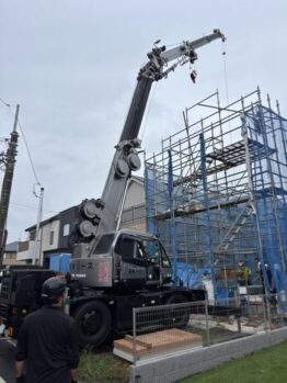 木造建て方及び鉄板養生施工撤去作業