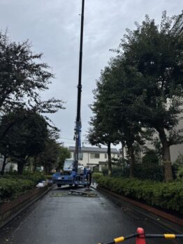太陽光パネル揚重