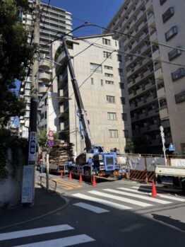 型枠材搬出作業